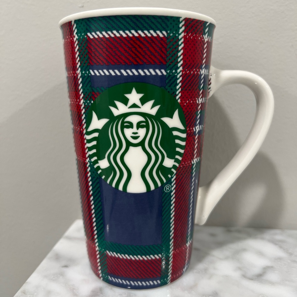 Starbucks 2017 Tartan Plaid 16oz ceramic mug
